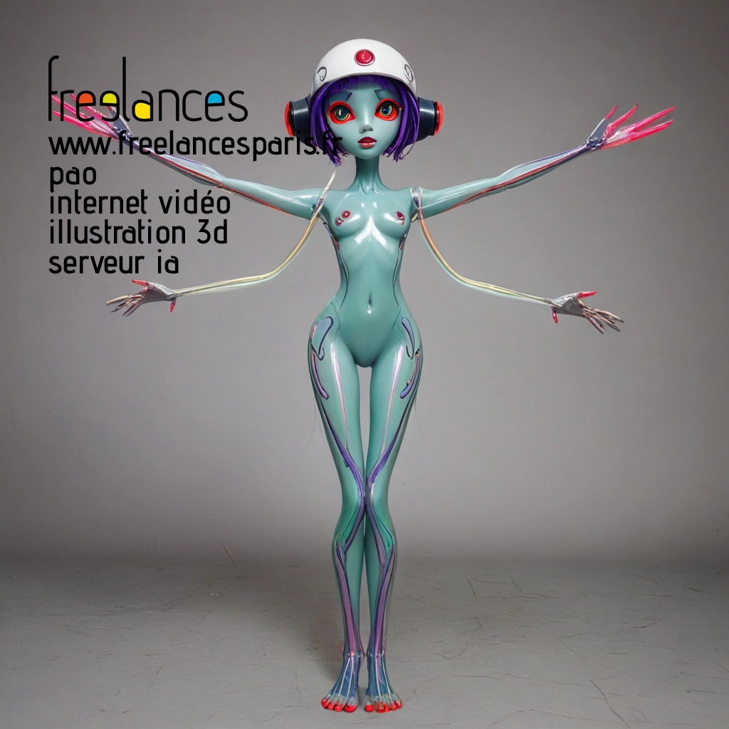 Pao mise en page internet vidéo illustration 3d serveur image IA générative AI freelance paris studio de création magazines C42WHDR0